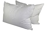 75% White Goose Feather / 25% White Goose Down King Pillow Set (2 Pillows)