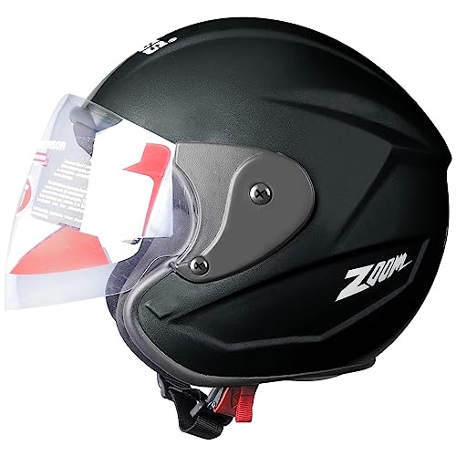 Image of Strong And Durable Stylish Full Face Scooty And Motorbike Helmet || Scratch Resistance And Silicone Glass Protection (Black), Cycling