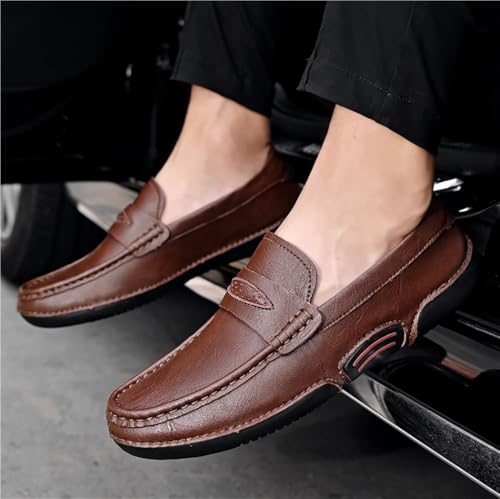 Mens Loafers Slip On Leather Dress Shoes for Business Casual Office Work Wedding Comfortable Lightweight Walking3