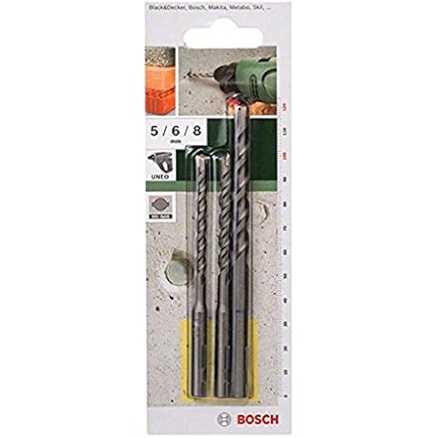 Bosch Professional 908-Juego de 3 Brocas SDS-Quick para hormigón Cover