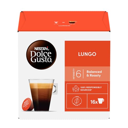 Nescafé Dolce Gusto Lungo - Café - 96 cápsulas (6 cajas x 16)
