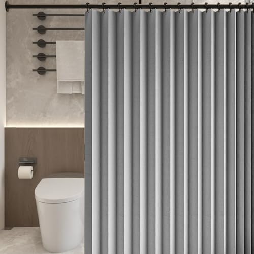 Rideau Accordéon Porte 240 x 175 cm Anti Froid et Chaleur, Séparateur de Pièce Pliable, Design Accordéon Rideau Occultant Pliants pour Chambre, Salon Décoration de Fenêtre, Gris