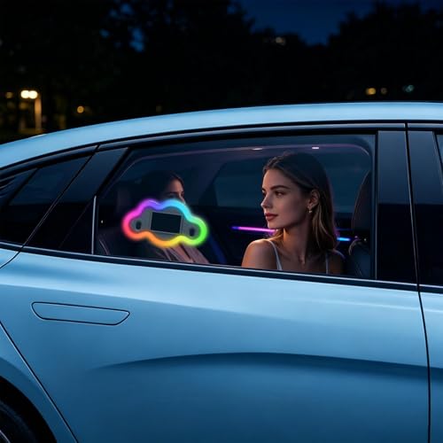 Luz ambiental con sensor de ventana para coche en forma de nube 2