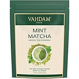 VAHDAM, Polvo De Té Verde Matcha De Menta (25 G) Polvo De Matcha Japonés 100 % Puro Con Menta 100 % Natural | Prepara Un Delicioso Matcha Latte De Menta