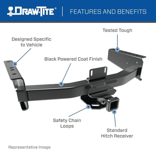 Draw-Tite 41954 Ultra Frame Class 5 Trailer Hitch, 2 Inch Square Receiver, Black, Compatible with 2015-2026 Ford F-150. - Thumbnail 3
