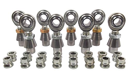 QSC 3/4 X 3/4-16 Economy 4-Link Rod End Kit with 3/4-1/2 High Misalignment Spacers & Bungs .250 Wall, Rod End, Heim Joint