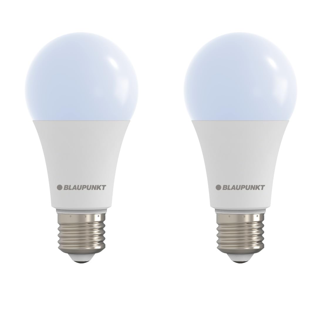 Blaupunkt E27 LED Bulb Traditional A65 Matt Frosted – 18W (Replaces Upto 180W), Super Bright 1980 Lumens, 6000K Cold White, Non‑Dimmable, Eye-Friendly, Flicker-Free, Main Lights for Home – 2 Pack