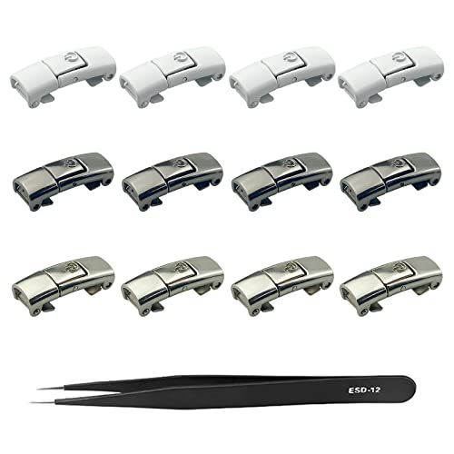 6 paires en Métal Sans Cravate Shoelace Boucle Lock Clip de la Boucle de Chaussures de Chaussures de Presse Paresseuse, pour Les Baskets pour Enfants Boullier de Chaussures Décontractées, Pincettes Cover