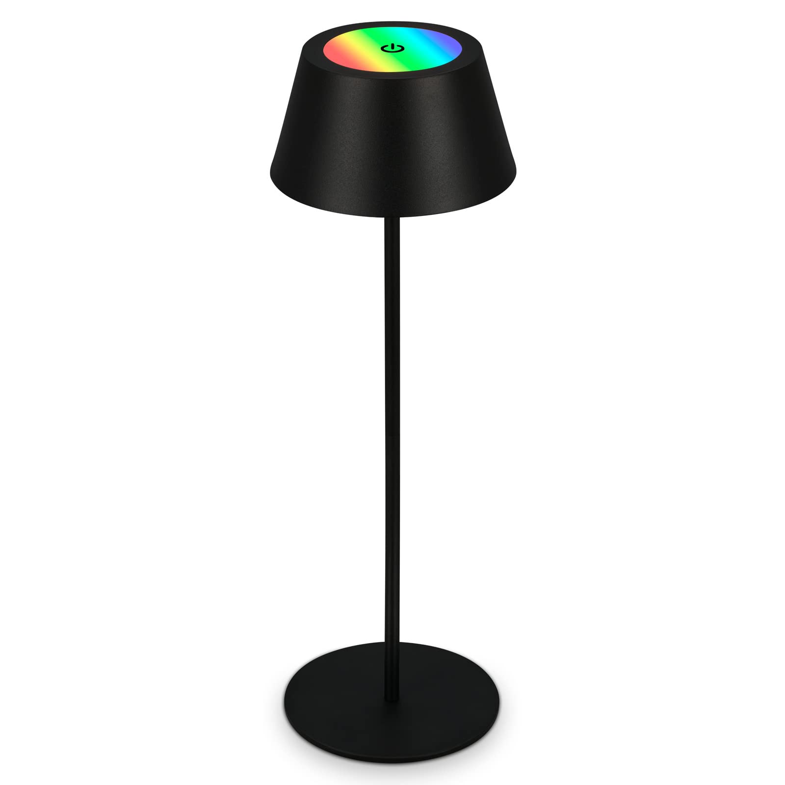 Briloner Black RGB LED 2.6W Rechargeable Table Lamp - Cordless & Adjustable Height