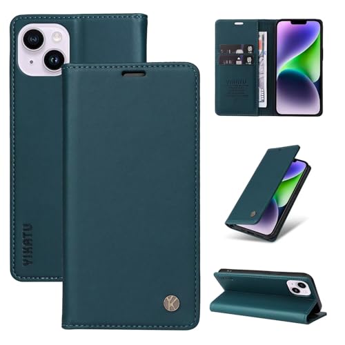 xinyunew Echtleder Hülle für Samsung Galaxy J120/j1 2016 Hülle Leder Wallet Book Flip Folio Stand View Cover Tasche für Samsung Galaxy J120/j1 2016 (Blue)