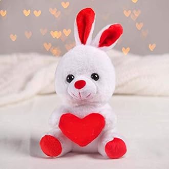 GMMH Plush Toy Fox Vasilisa 20 cm Plush Cuddly Toy Rabbit with Heart