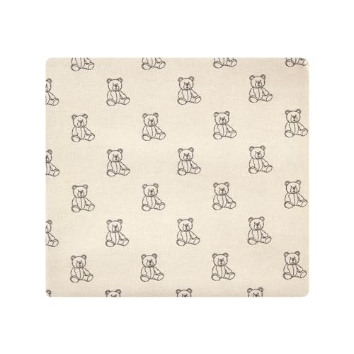 Image of Hudson Baby Unisex Baby Cotton Poly Flannel Receiving Blankets Bundle, Teddy Bears, One Size