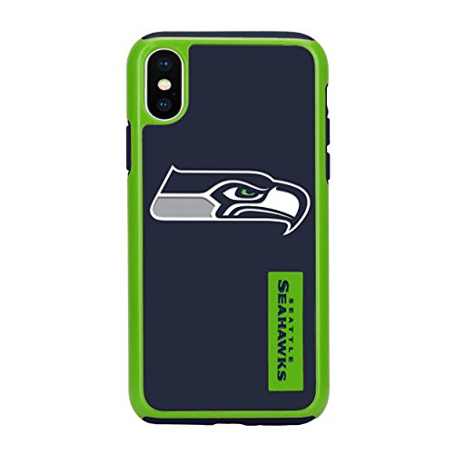 Forever Collectibles iPhone XS/X 5.8" Screen Only Dual Hybrid Impact Licensed Case - NFL Seattle Seahawks
