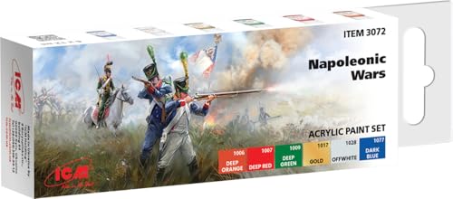 Peinture acrylique ICM uniforme napoleonien 3072 lot 6 flacons pour char