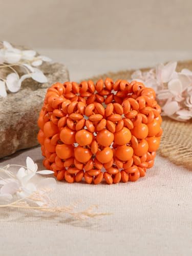 Bohemian Wooden Bead Bracelets Boho Colorful Handmade Elastic Stretch Bracelets Design for Women Summer Beach Festival Jewelry2