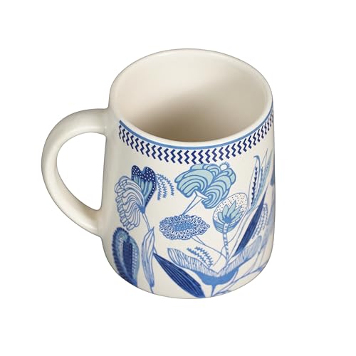 Image of miah decor Ceramic Tea Coffee Cups Set Matte Printed Small Chai Mug Drinkware Microwave Safe for Home & Restaurant-300 ml (MD-741)