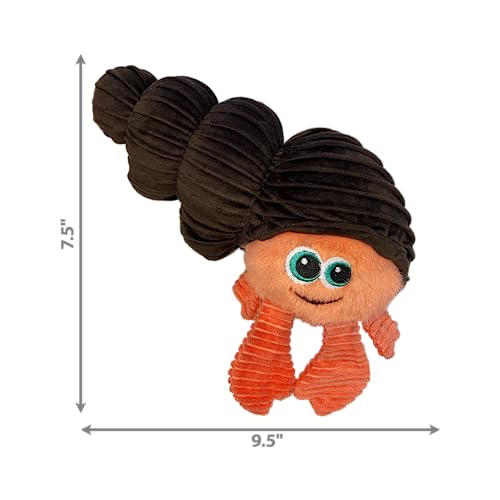 KONG Cuteseas Rufflez Hundespielzeug, weich, geriffelt, aus Plüsch (Einsiedlerkrebse)