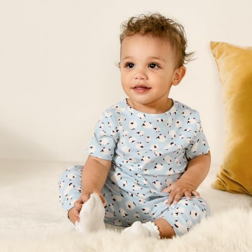 Amazon Essentials X Sofia Grainge Baby Boys' Unisex Baby Pant & Top Set, Ivory Beach, 24 Months - image 2