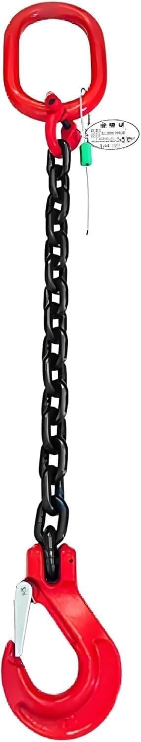WJFTODAY Heavy-Duty Lifting Chain with Grab Hook – High Load-Bearing Engine Hoisting, Slinging, and Heavy Equipment Lifting – Durable, Reliable, Cargo Hoist Chain for Professionals