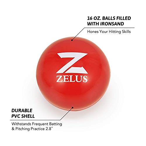 image for ZELUS 7 x 7 Baseball and Softball Practice Net and 12 Training Balls, 
