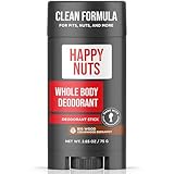 Happy Nuts Whole Body Deodorant for Men - Full Body Odor Control - Ideal for Perfect for Pits, Groin, and More - All Day Confidence - Powerful & Effective Men's Deodorant (Big Wood)