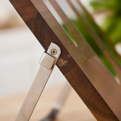 Double-Sided Magnetic Knife Block, Acacia Wood Kitchen Knife Holder, Universal Storage Organizer