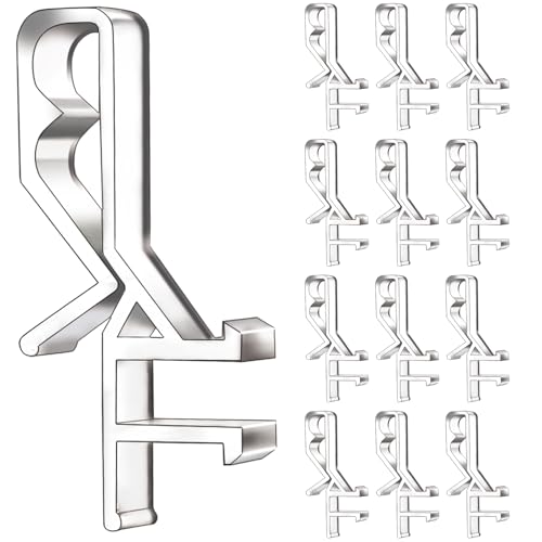 12 PCS Hidden Valance Clips for Window Blinds 1-7/8 inch Clear Plastic Valance Clips for Window Blinds Suitable for Wood & Faux Blinds