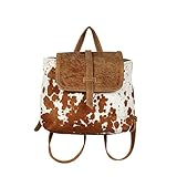 Myra Bag Leather Flap Cowhide Backpack S-1216