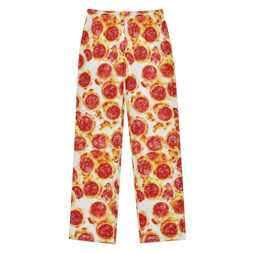Pajama Pants Pizza Pepperoni Pattern Soft Pajama Sleep Pant Long Pj Bottoms S