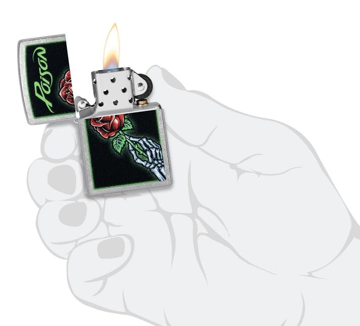 Encendedor Zippo personalizado Rose Street Chrome miniatura 3