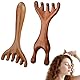 2 Stück Kopfmassage Kamm Holz, Massagekamm, Massage Meridian Kamm, Hair Massager Scalp Massager für MäNner und Damen Zuhause Reisen Kopfhautmassage