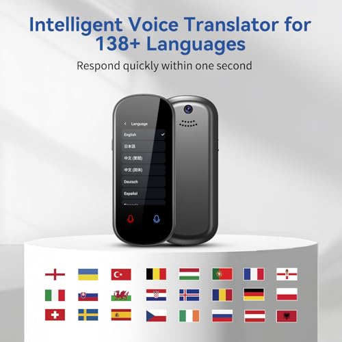 Language Translator Device, 138 Language Real-Time Voice Translator Upgraded ChatGpt AI Translator Voice/Text/Photo Online Offline Translator Portable Two-Way Translation for Travel Business Learning - Thumbnail 3