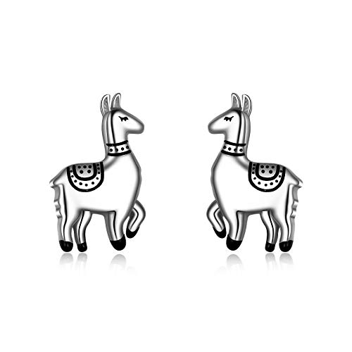 Sterling Silver Earrings Llama