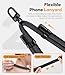 SSLOTSCASE for Phone Lanyard Crossbody with 2X TPU Clear Tabs, Adjustable Anti Theft Strap, Premium Metal Buckles, Comfortable Universal Neck Wrist Lanyard for Travel Outdoor, Black