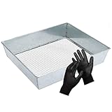 Wenses Soil Sifter, 12 x 10 Inch Standard Size with 1/4 Inch Mesh, Includes Work Gloves