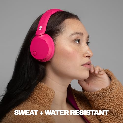Image of Skullcandy Icon 180 Wireless On-Ear Bluetooth Headphones, Up to 50 Hours Battery, Lightweight and Travel Ready, Secure Fit, Sweat and Water Resistant, Microphone iPhone Android - Crazy Pink