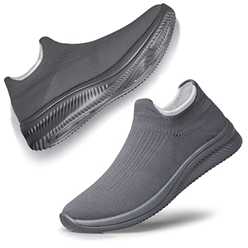 Image of vibdiv Men's Slip-On Walking Shoes Casual Sneakers Lightweight Breathable for Everyday Wear