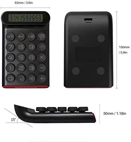 Mechanical Switch Calculator,Handheld for Daily and Basic Office,10 Digit Large LCD Display (Black)