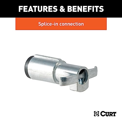 Image of CURT 58060 Trailer-Side 4-Pin Round Wiring Harness Plug