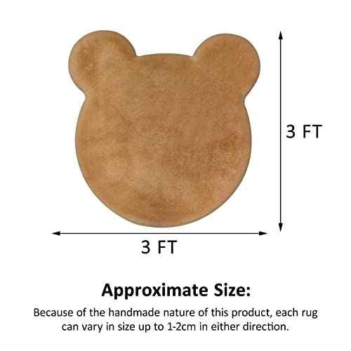 Tapete decorativo suave pelo sintético 3x3 pies miniatura 2
