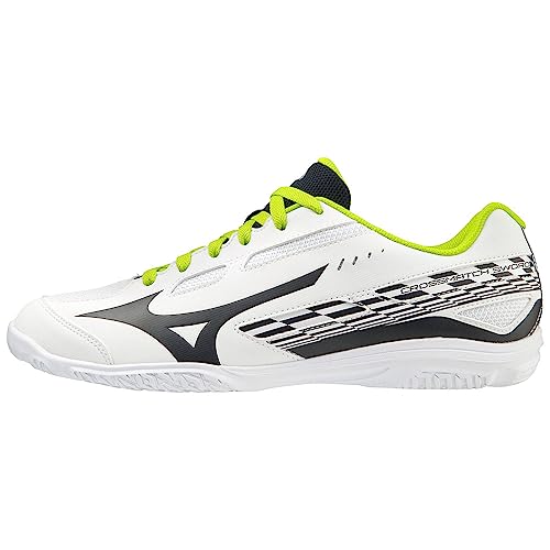 Mizuno Unisex Crossmatch Schwert Tischtennis, White Vulcan Acidlime, 41 EU