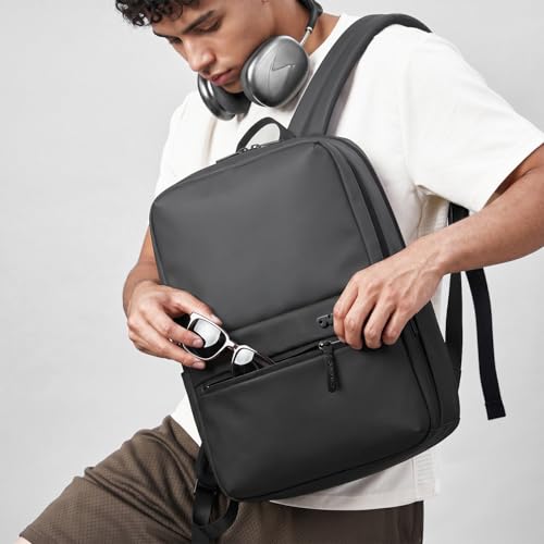 Image of OMW 35L Laptop Backpack for Men & Women | 5 Year Warranty | Fits 16 Inch Laptop |180 Flat Open Tech Compartment | MotionWeave Fabric & Vegan Leather | Travel Office & College Bag (TEXEL)