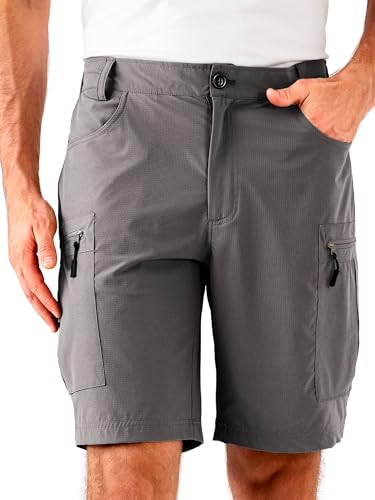 Dababell Mens Hiking Cargo Shorts Stretch Quick-Dry Outdoor Casual Work Shorts for Men Camping Fishing XL Graphite