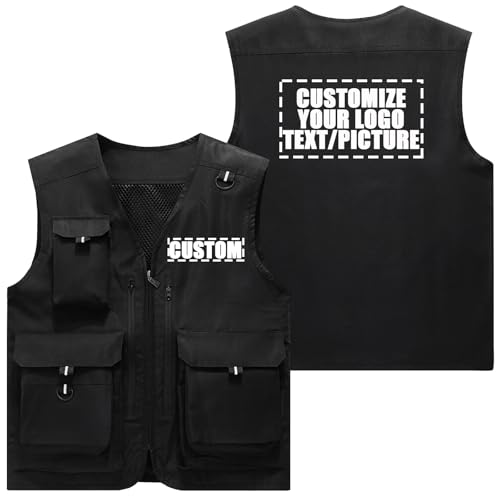 Chaleco táctico de malla para hombre con bolsillos personalizados para senderismo