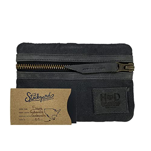 Hide & Drink, Mehrzweck-Tasche aus gewachstem Segeltuch, kompakte Mehrzweck-Tasche mit Reißverschluss, Mini-Camping-Werkzeugkoffer, handgefertigt, inkl. 101 Jahre Garantie (Anthrazitschwarz)