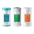 iSpring F3WGB31BM Whole House Water Filter Replacement Pack, Reduces Iron, Manganese, Chlorine, Sediment, Taste, and Odor, Up to 12 Months, 4.5” x 10”, Fits WGB31BM