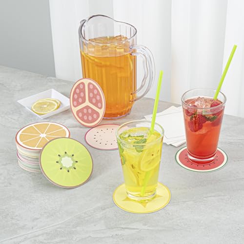 Restaurantware Drink Coasters 48 Count 4 Inch Paper High-Density Pulpboard Bar Coasters Assorted Customizable Designs Super Absorbent Reusable Round Coasters by Restaurantware - Image 6
