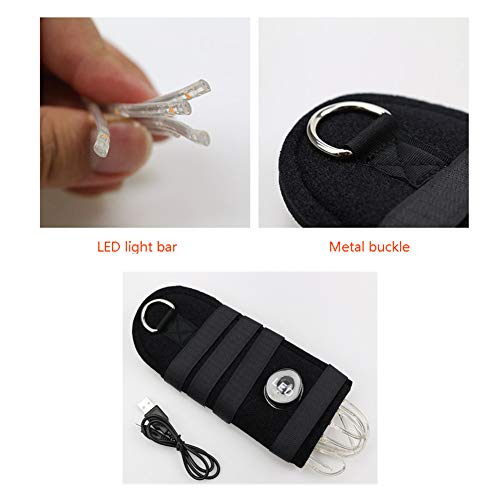 Flytianmy 100CM Horse Tail USB Lights Chargeable LED Horse Harness Equestrian Outdoor Sports The Lights Horse Tail Blue