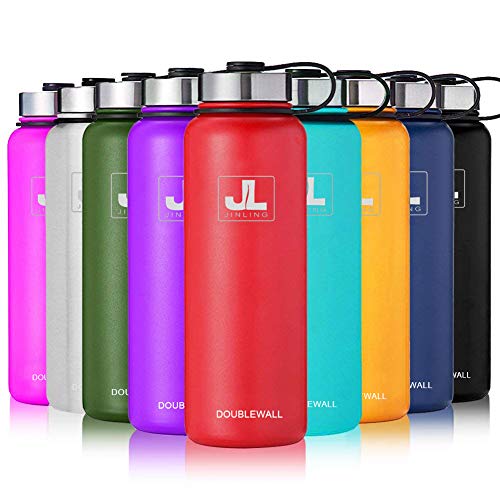 スポーツボトル 真空断熱 保冷 ステンレス鋼304 直飲み 0.6/0.8/1.1/1.5リットル (レッド, 800ml)