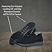 Shoes for Crews Women's Slip-Resistant Work Sneakers – Comfortable, Non-Slip Work Shoes for Women in Food Service, Healthcare, Hospitality - Everlight, Black, Size 9 Wide